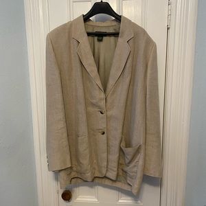 Charter Club lined linen blazer